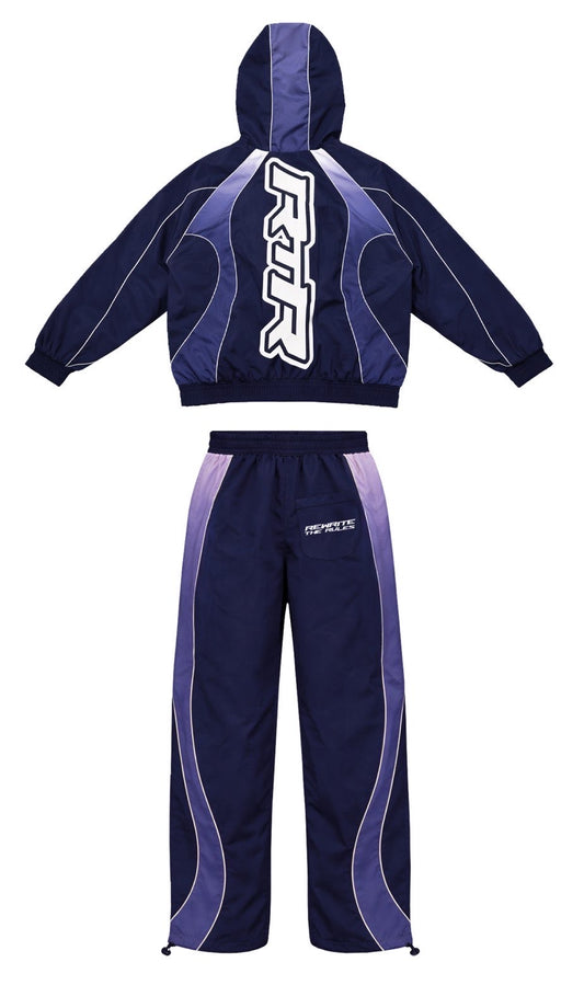 Navy Blue Sui Generis Windbreaker Tracksuit