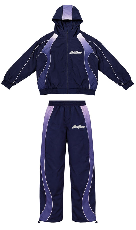 Navy Blue Sui Generis Windbreaker Tracksuit